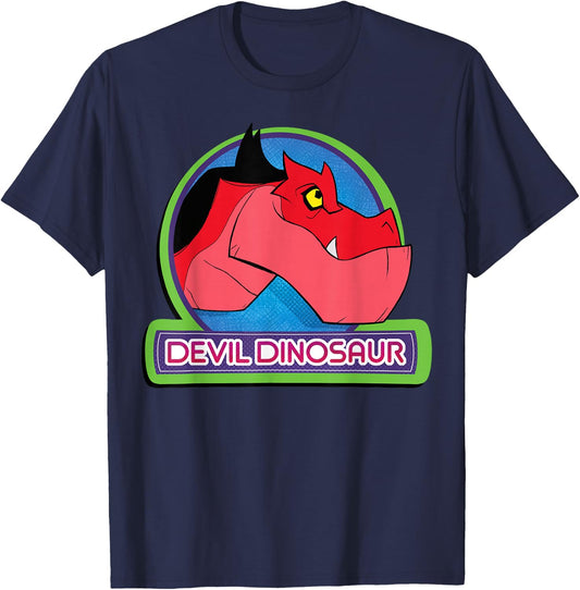 Marvel Moon Girl and Devil Dinosaur Dino Profile T-Shirt - T-Shirt | Navy