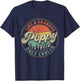 Poppy Like a Grandpa Only Cooler Vintage Retro Poppy Grandpa T-Shirt - T-Shirt | Navy