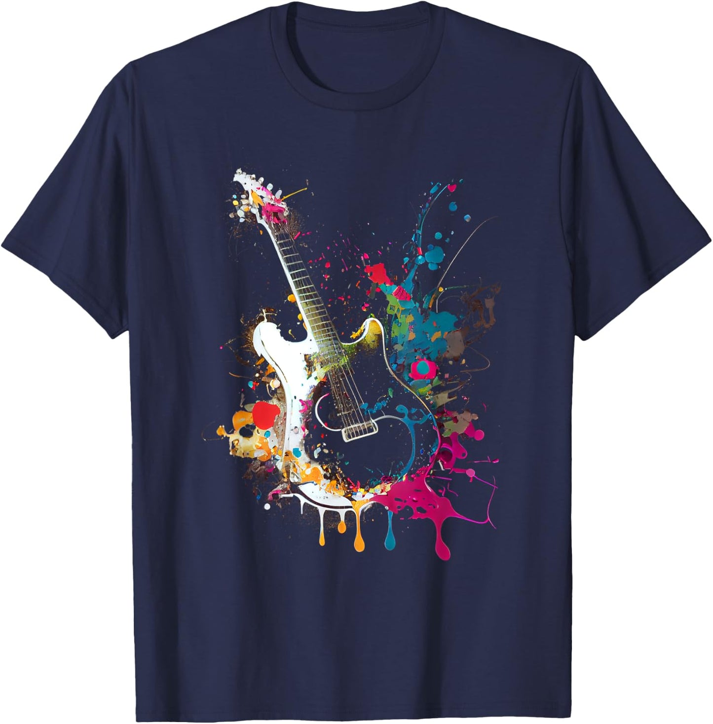 Guitars guitarists gift T-Shirt - T-Shirt | Navy