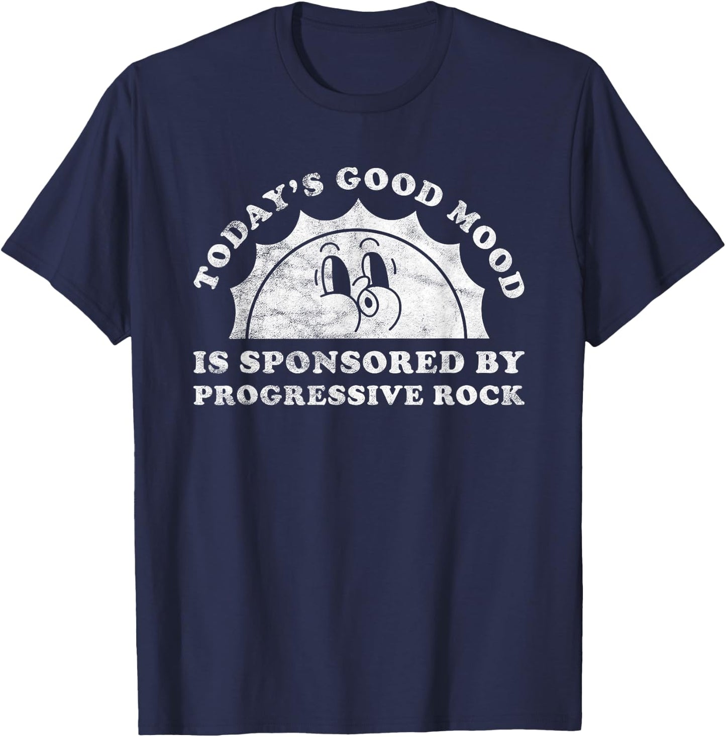 Funny Cute Retro Vintage Progressive Rock or Prog Rock T-Shirt - T-Shirt | Navy