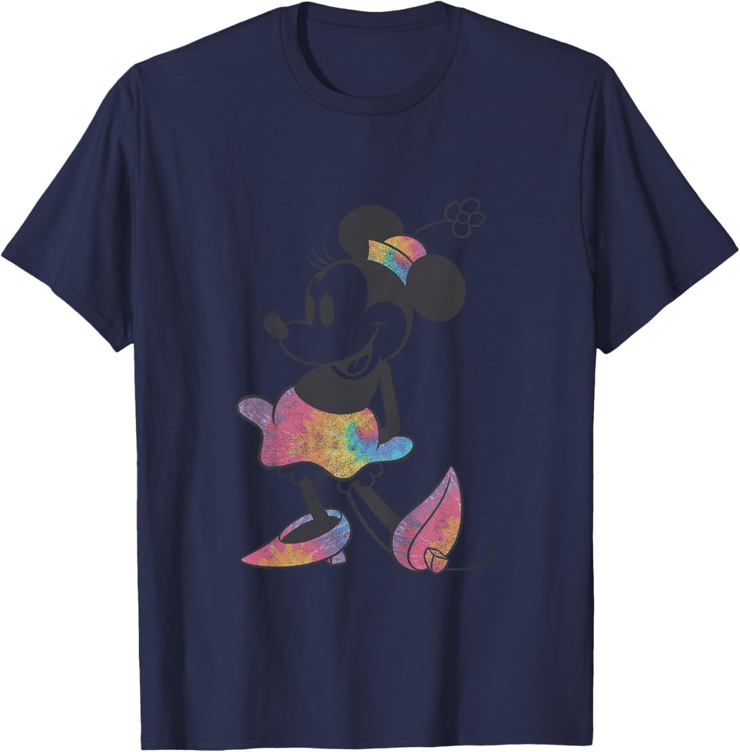 Kids Disney Mickey And Friends Classic Minnie Mouse Color Tie Dye T-Shirt - T-Shirt | Navy