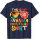 This is My Hawaiian Christmas Pajama Matching Family Hawaii T-Shirt - T-Shirt | Navy
