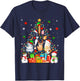 Baking Tools As Christmas Tree Xmas Lights Snowmen Baker T-Shirt - T-Shirt | Navy
