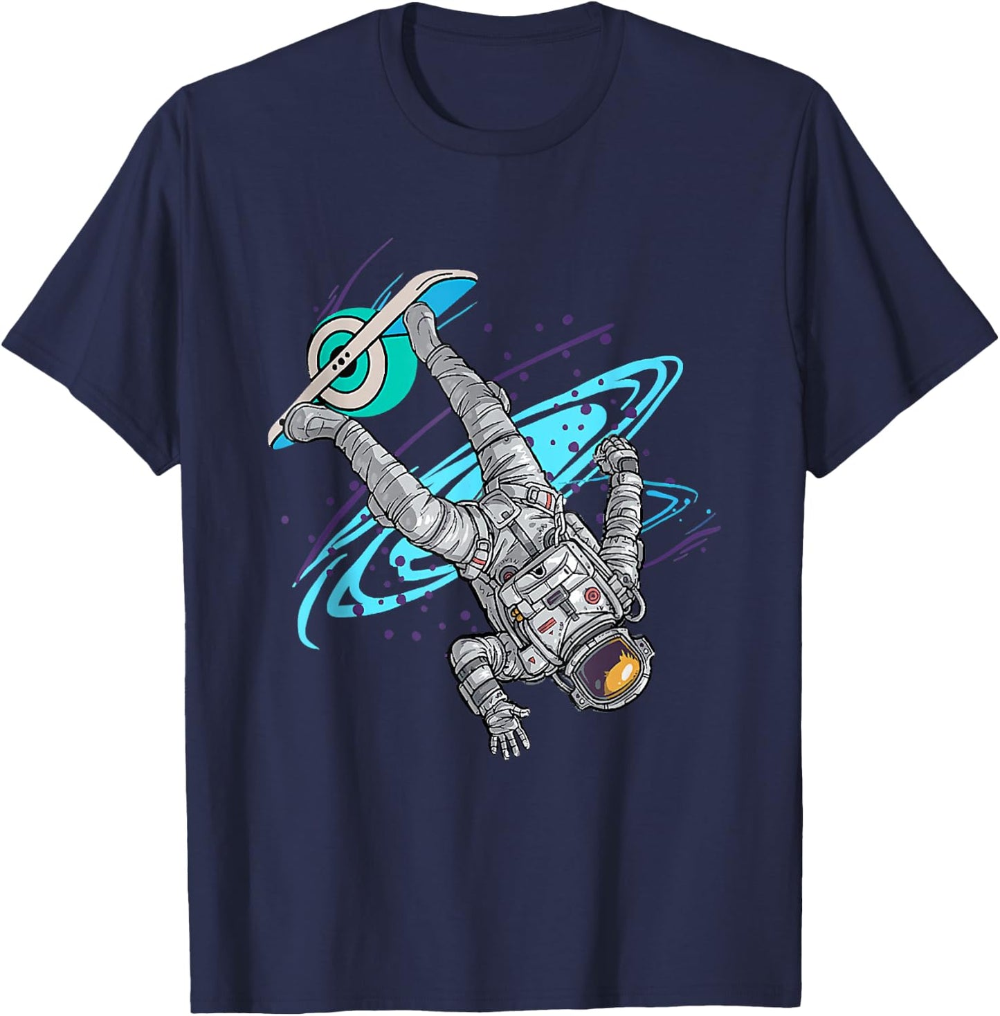 one Wheel Funny Astronaut Onewheel Float Life Skateboard T-Shirt - T-Shirt | Navy