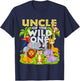 Uncle Of The Wild One 1st Birthday Zoo Animal Safari Jungle T-Shirt - T-Shirt | Navy