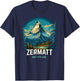 Zermatt Switzerland Vintage Ski Trip Matterhorn T-Shirt - T-Shirt | Navy