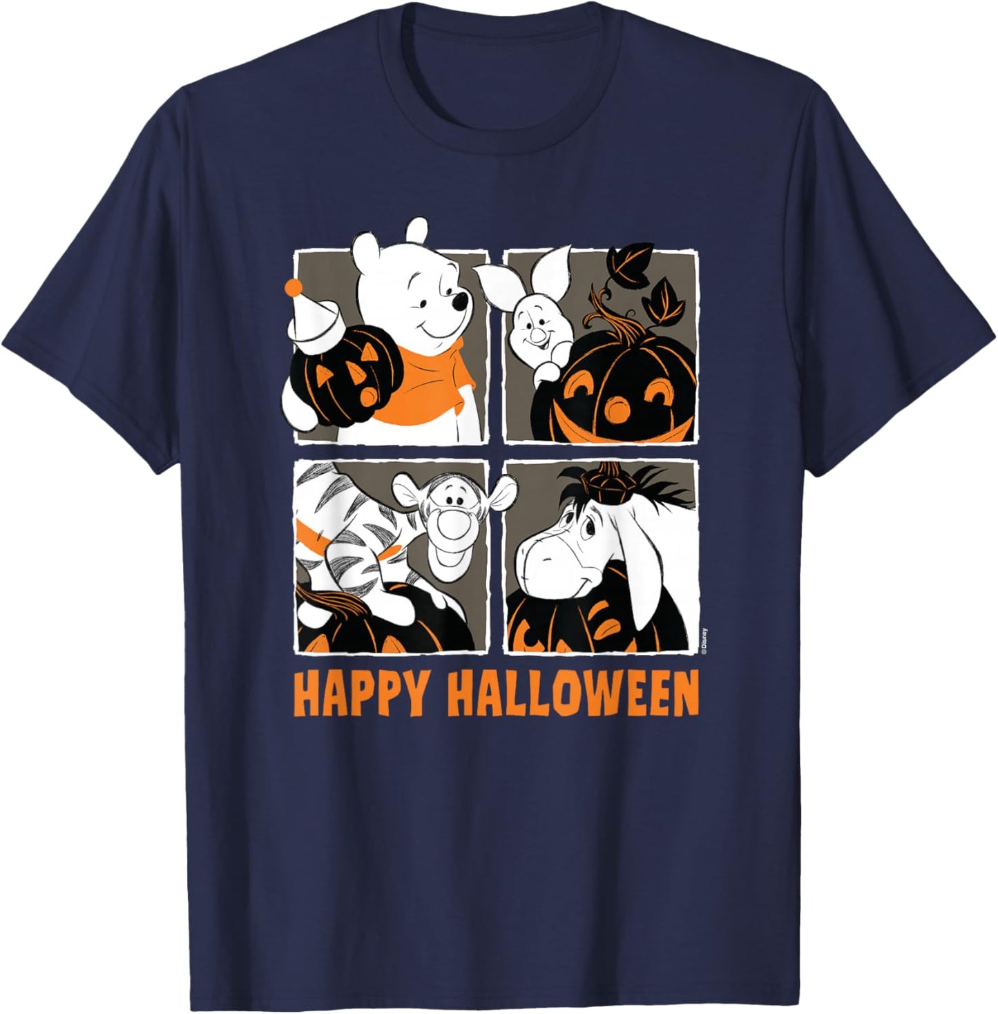 Winnie The Pooh - Happy Halloween T-Shirt - T-Shirt | Navy
