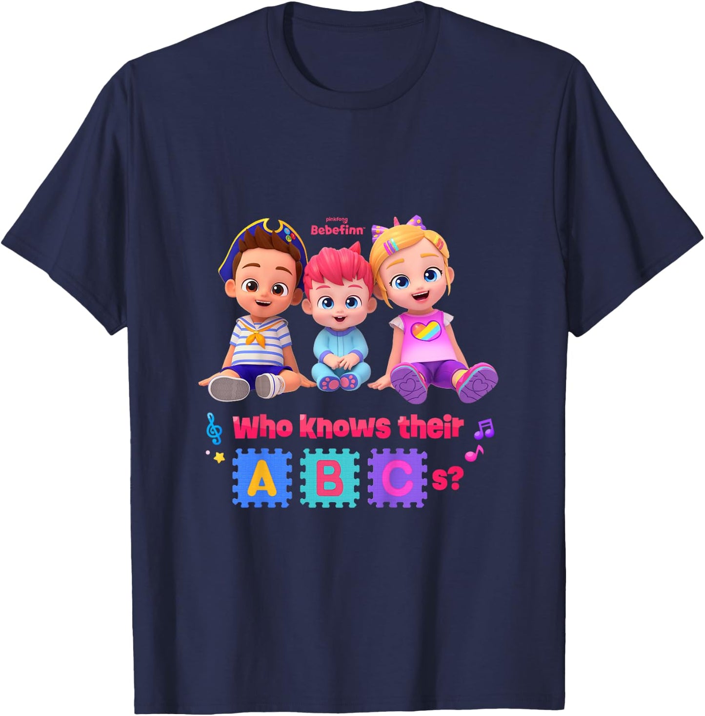 Pinkfong Bebefinn Official T-Shirt - T-Shirt | Navy