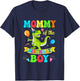 Mommy of The Birthday Boy T-Rex Dinosaur Birthday Party T-Shirt - T-Shirt | Navy