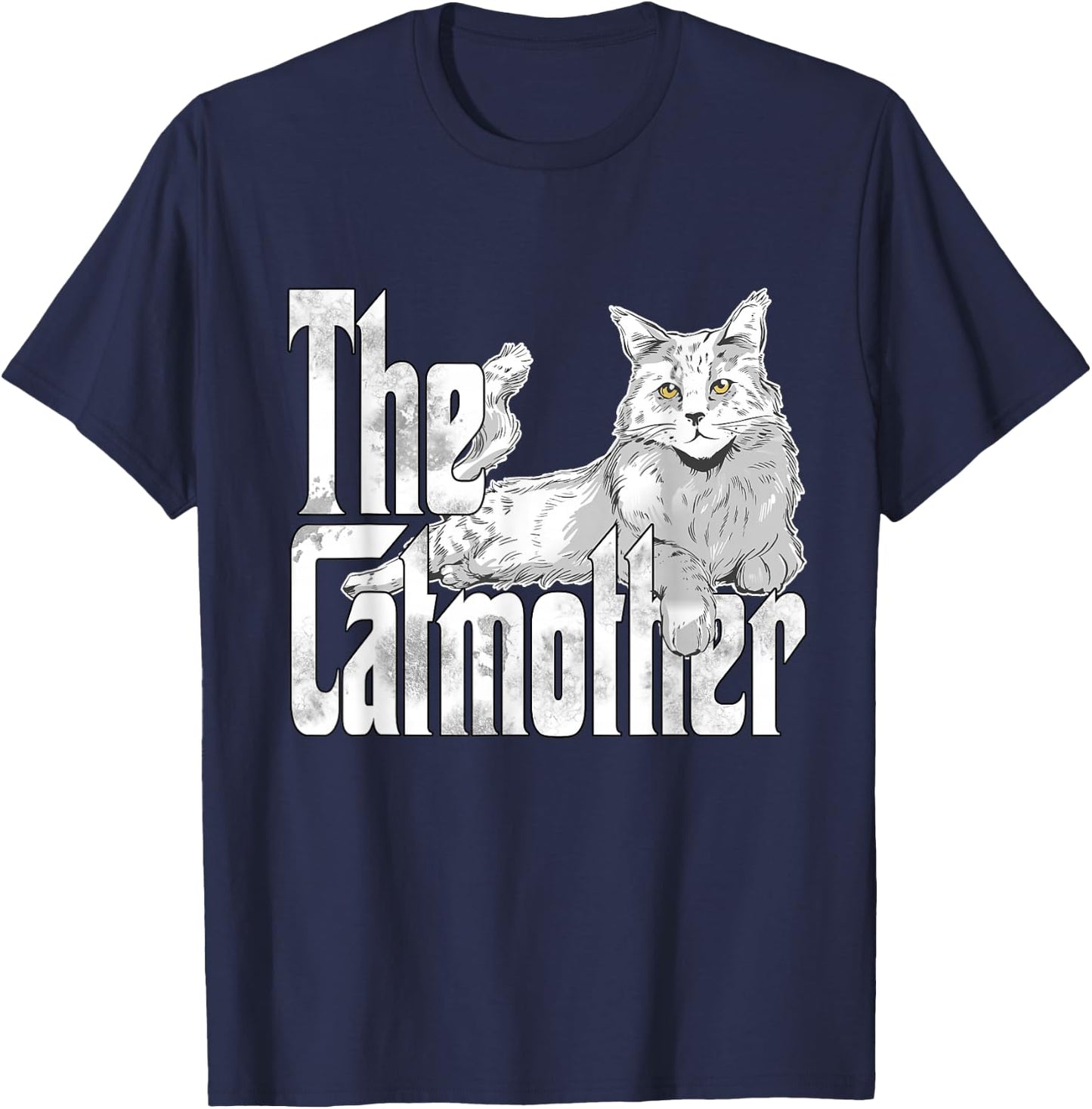 Cat Mom The Catmother Crazy Cat Mother Kitty Mommy T-Shirt - T-Shirt | Navy