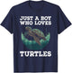 Funny Sea Turtles Design For Boys Kids Men Tortoise Lover T-Shirt - T-Shirt | Navy