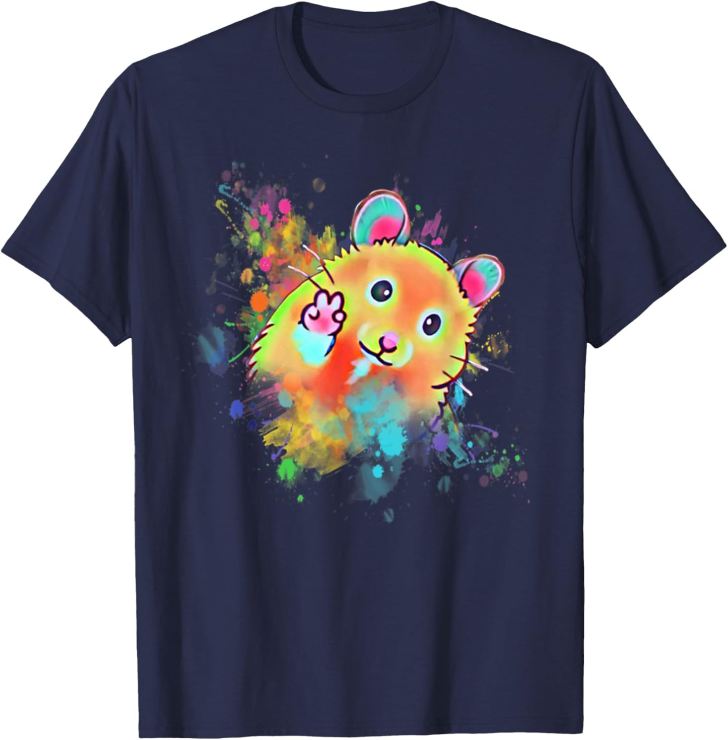 Funny Hamster T For Boys, Girls, Men, Women & Kids Hamster T-Shirt - T-Shirt | Navy