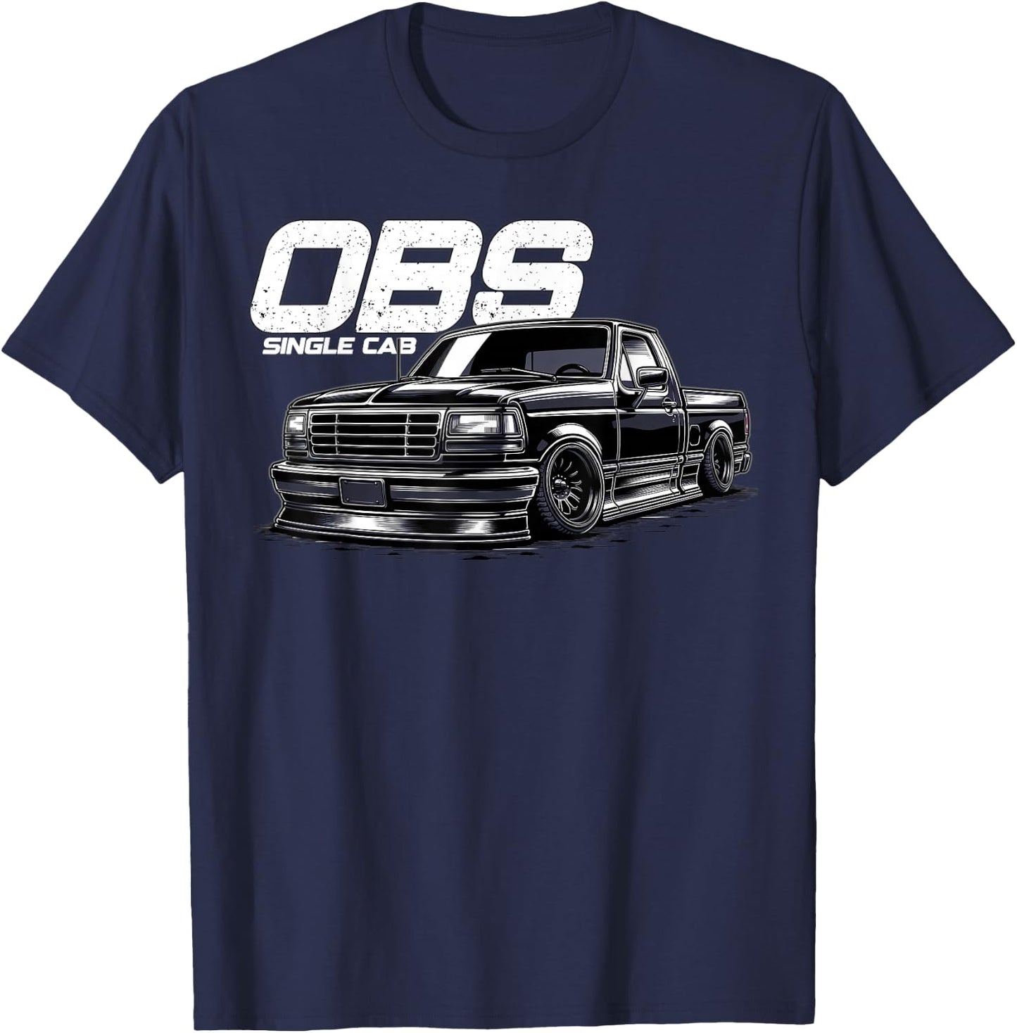 OBS Single Cab Truck Old Body Style Retro Vintage Truck T-Shirt - T-Shirt | Navy