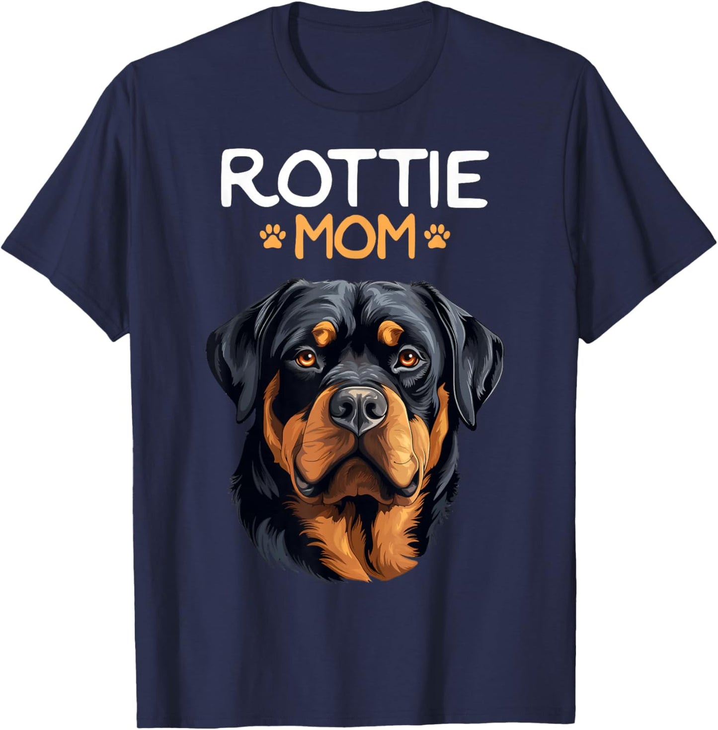 Rottie Mom Rottweiler Dog Mama T-Shirt - T-Shirt | Navy