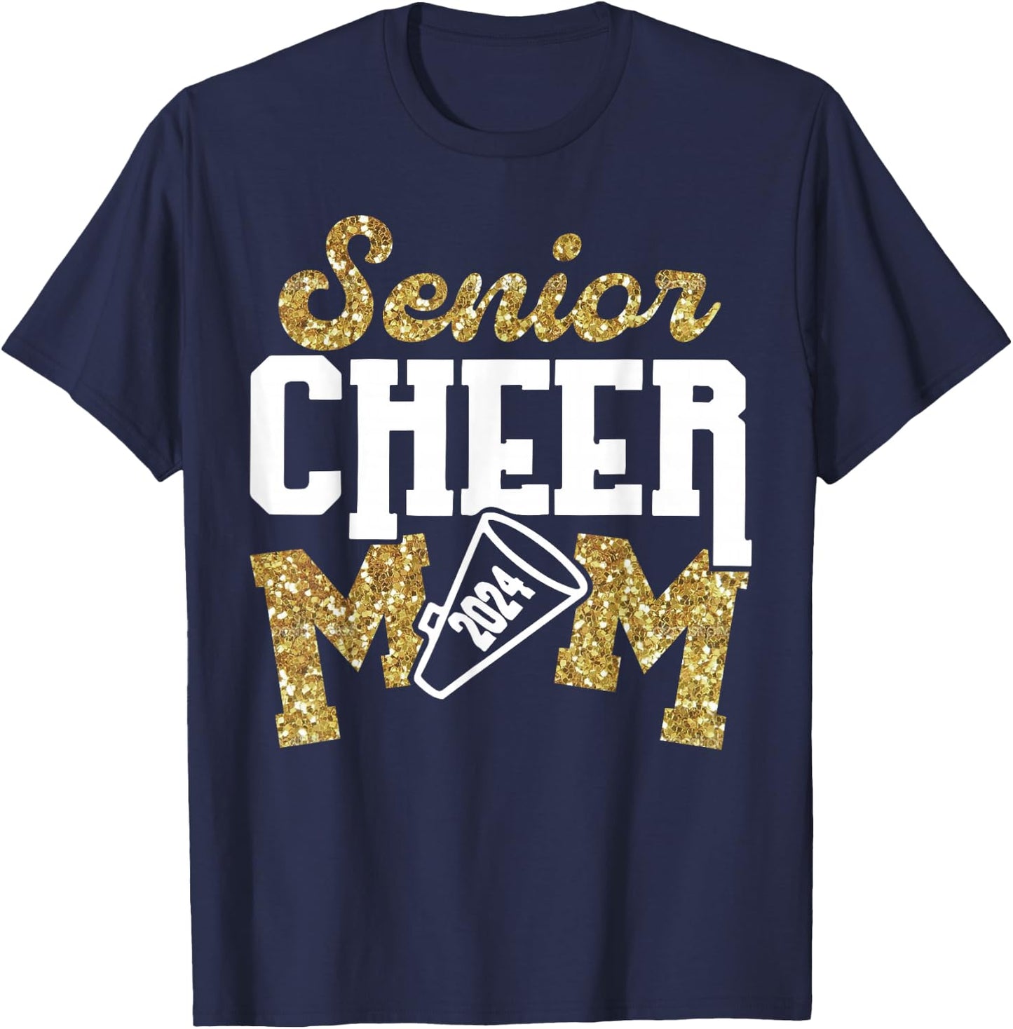 Senior Cheer Mom 2024 Class Of 2024 T-Shirt - T-Shirt | Navy