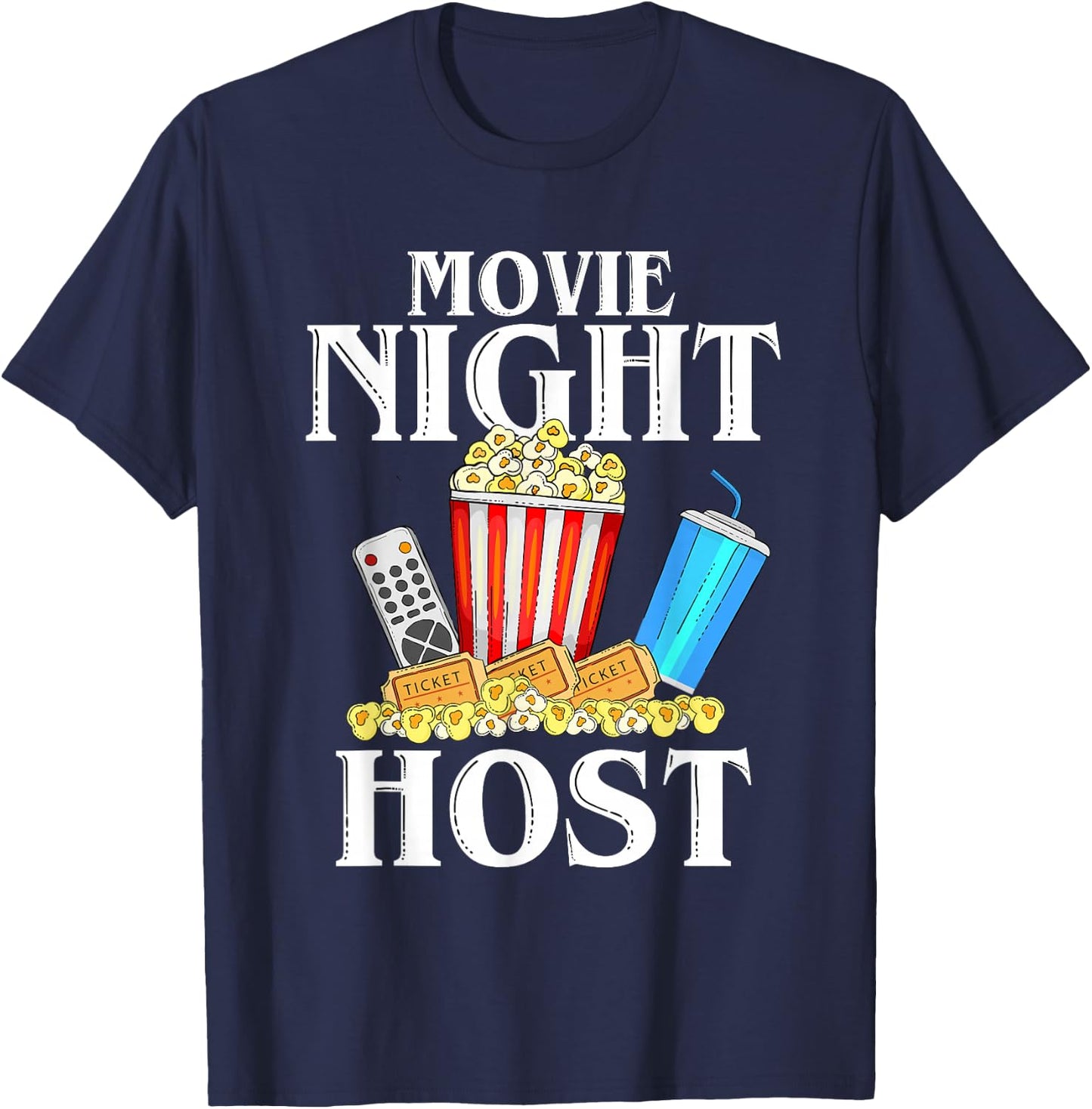 Family Movie Night Outfit Women Kids - Movie Lover T-Shirt - T-Shirt | Navy