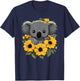 Koala Bear Sunflower Art Koalas Lover Men T-Shirt - T-Shirt | Navy