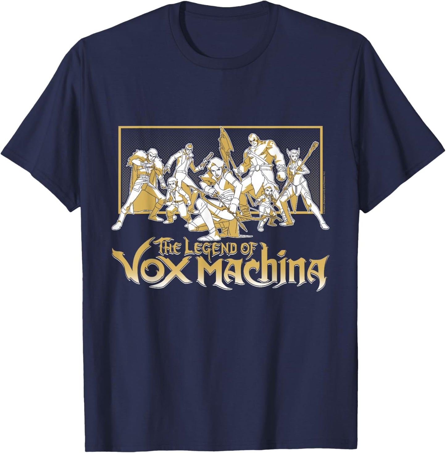 The Legend of Vox Machina Main Characters Fight Pose T-Shirt - T-Shirt | Navy