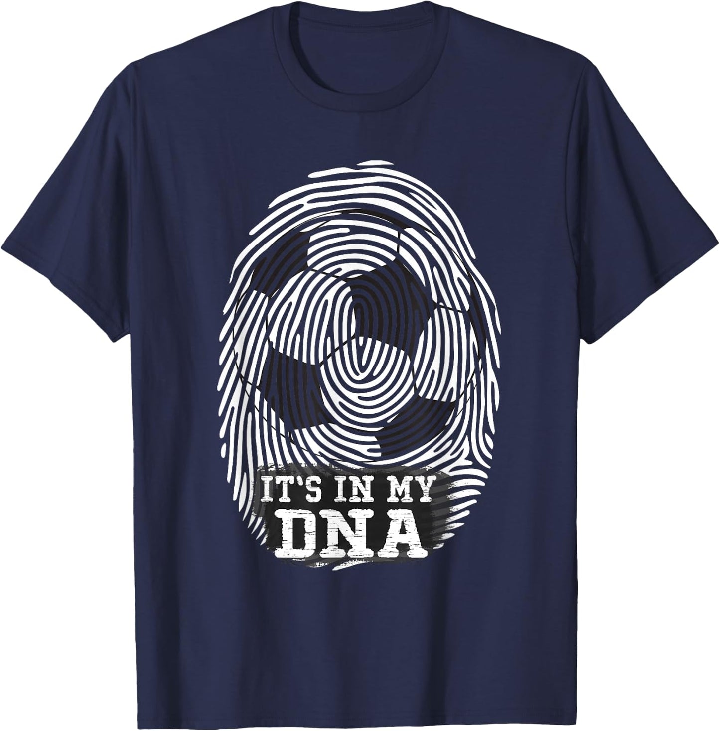 Soccer It's in my DNA Fingerprint T-Shirt - T-Shirt | Navy