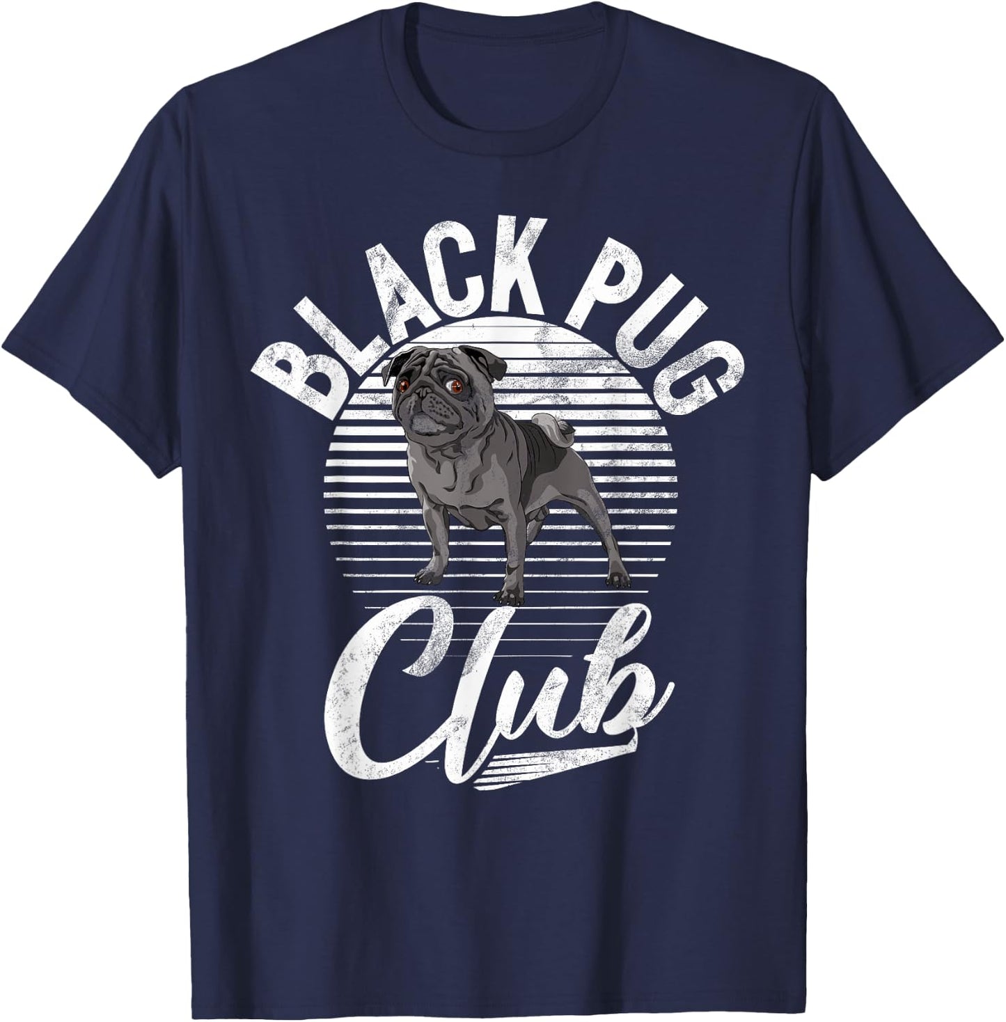 Black Pug Club Black Pug T-Shirt - T-Shirt | Navy
