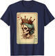 Queen of Hearts Gothic Card Game Creepy Poker Halloween T-Shirt - T-Shirt | Navy