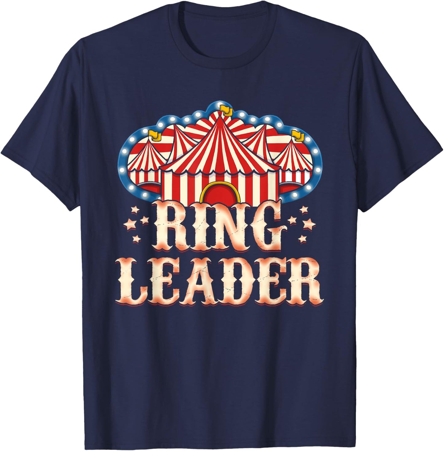 Circus Party Gift Clown Lion Fire Ring Acrobat Funny T-Shirt - T-Shirt | Navy