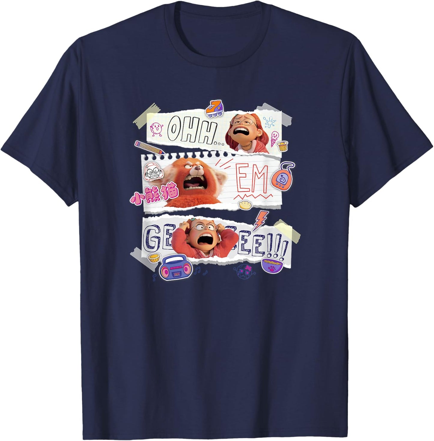 Disney Pixar Turning Red Mei OH EM GEEEE T-Shirt - T-Shirt | Navy