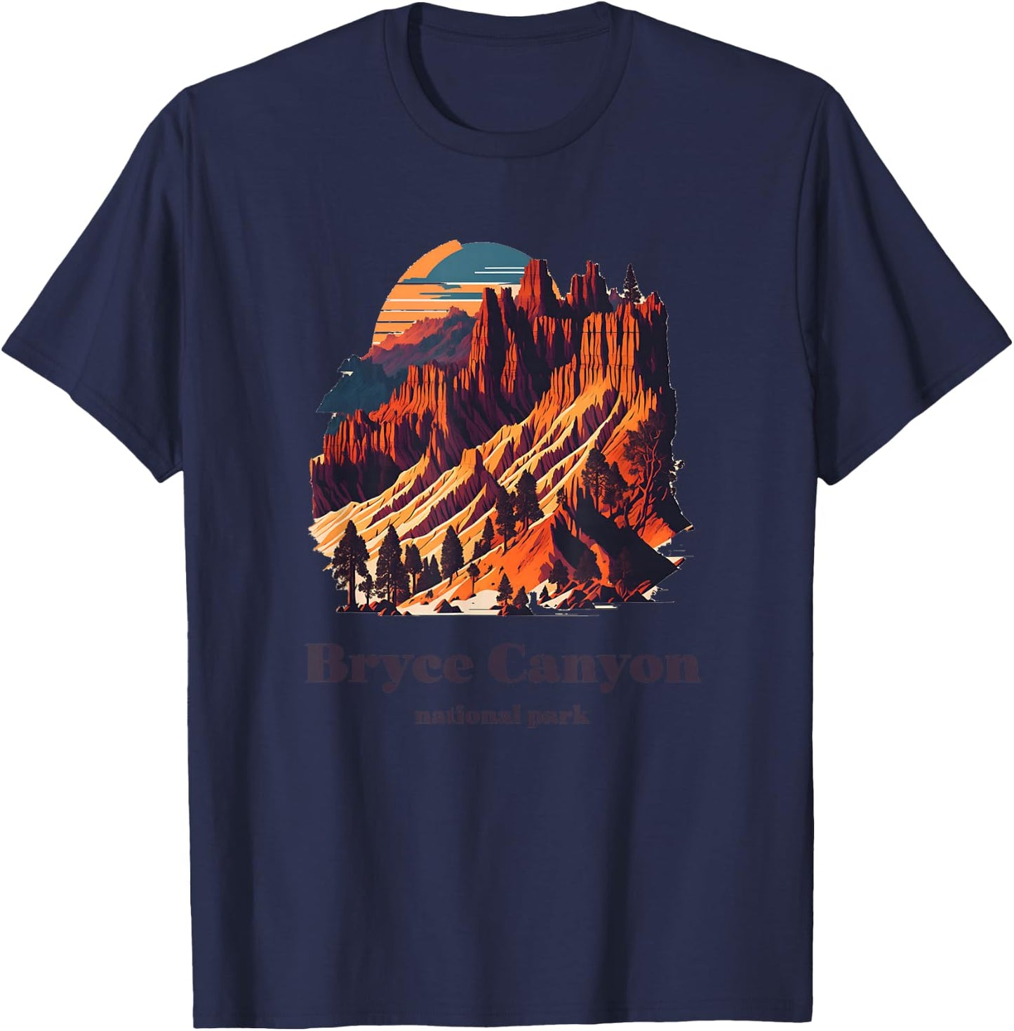 Bryce Canyon National Park Utah Cool Vintage Style T-Shirt - T-Shirt | Navy