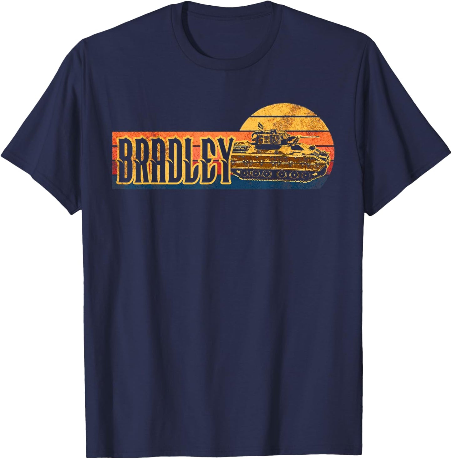 Bradley Fighting Vehicle USA America American Military T-Shirt - T-Shirt | Navy