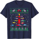 Fishing Lures Christmas Tree Fisherman Ugly Xmas Sweater Men T-Shirt - T-Shirt | Navy