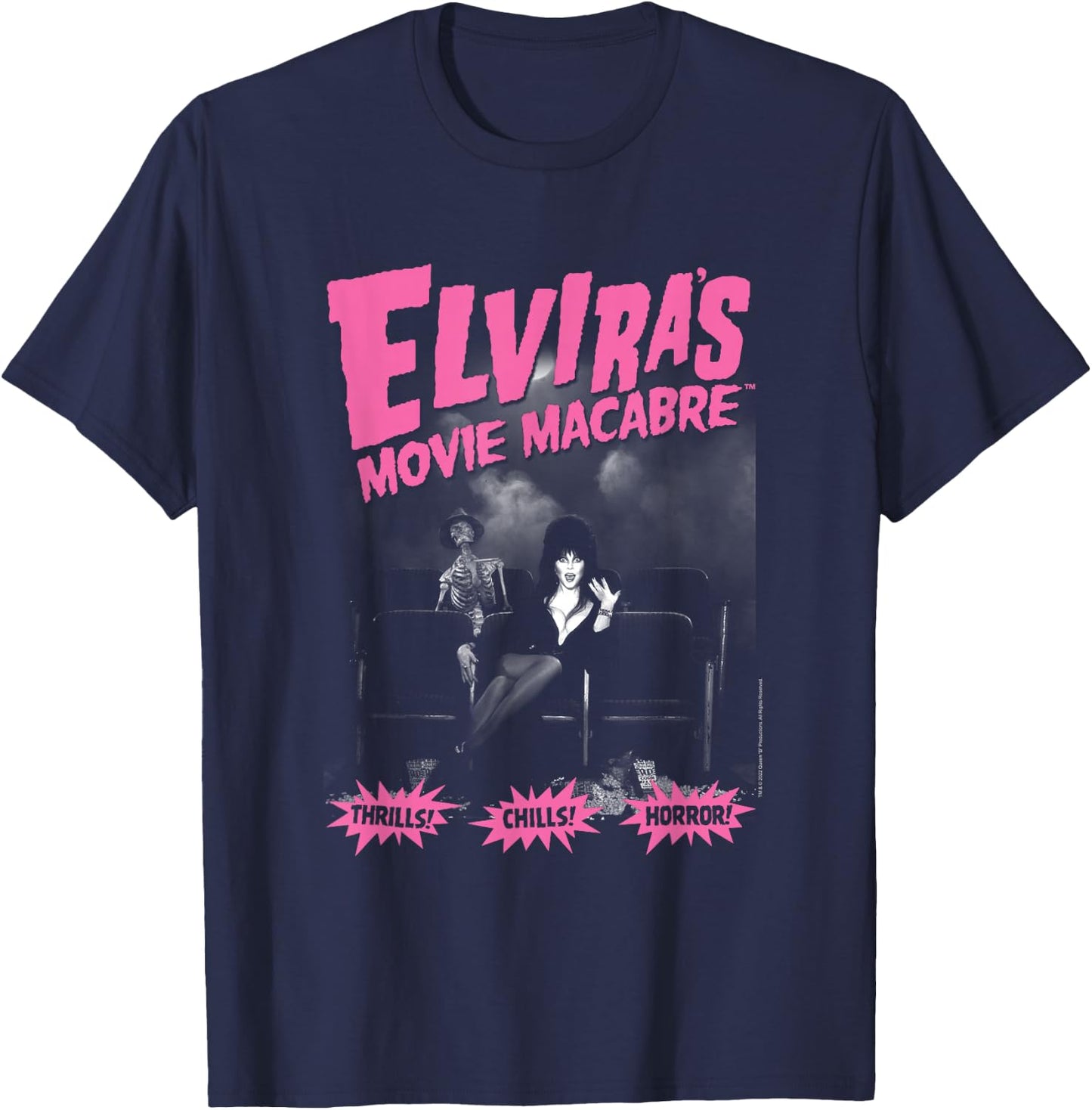 Elvira, Mistress of The Dark Movie Macabre Small T-Shirt - T-Shirt | Navy