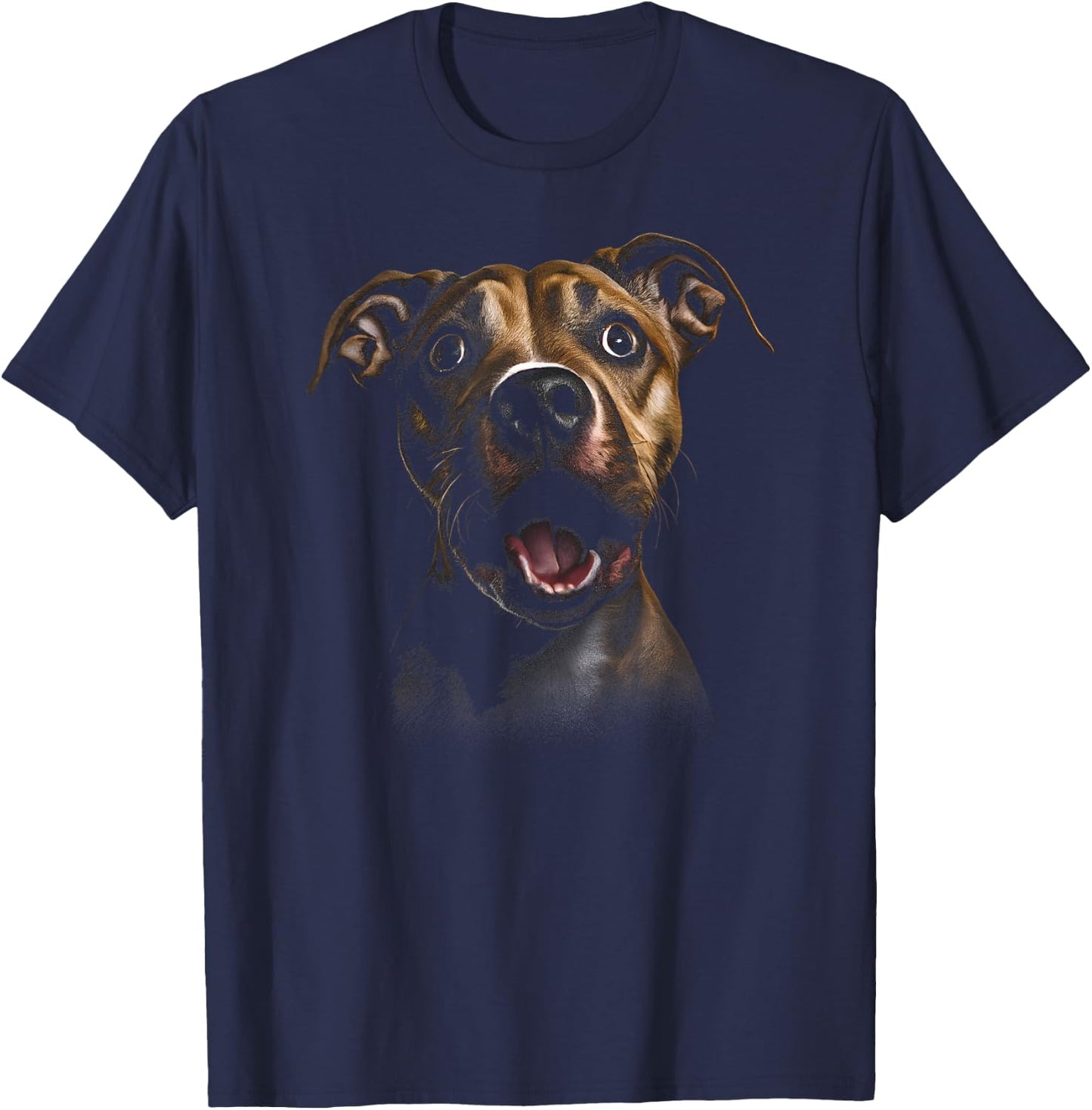 Art Colorful American Staffordshire Terrier T-Shirt - T-Shirt | Navy