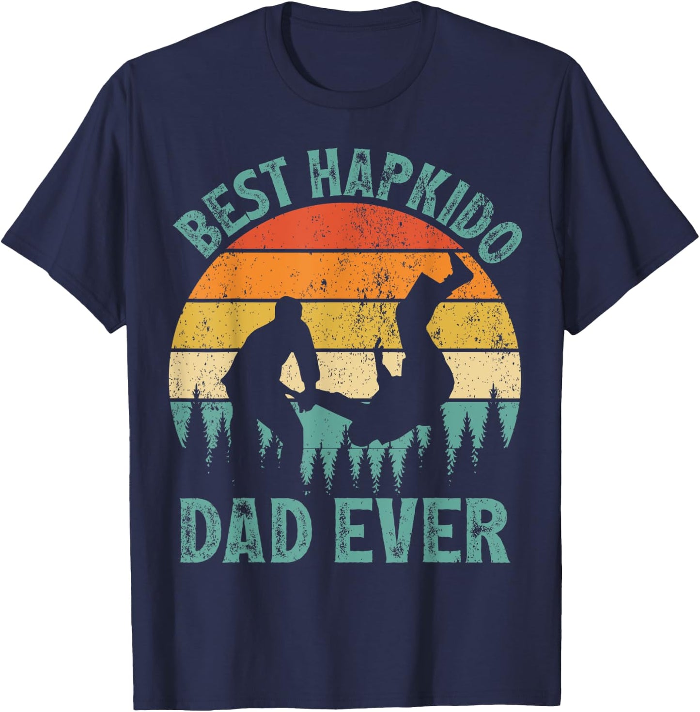 Funny Vintage Best Hapkido Dad Ever Father's Day T-Shirt - T-Shirt | Navy