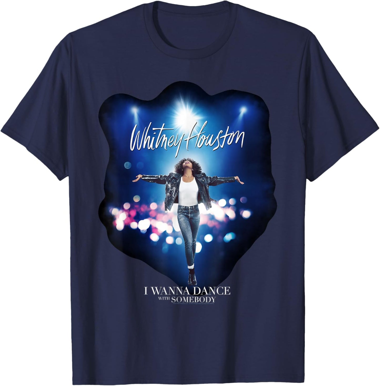 Whitney Houston I Wanna Dance With Somebody T-Shirt - T-Shirt | Navy
