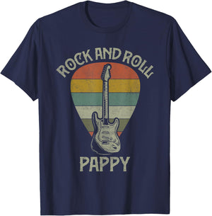 Guitarist Pappy Fathers Day Shirts, Guitar Player Grandpa T-Shirt - T-Shirt | Navy