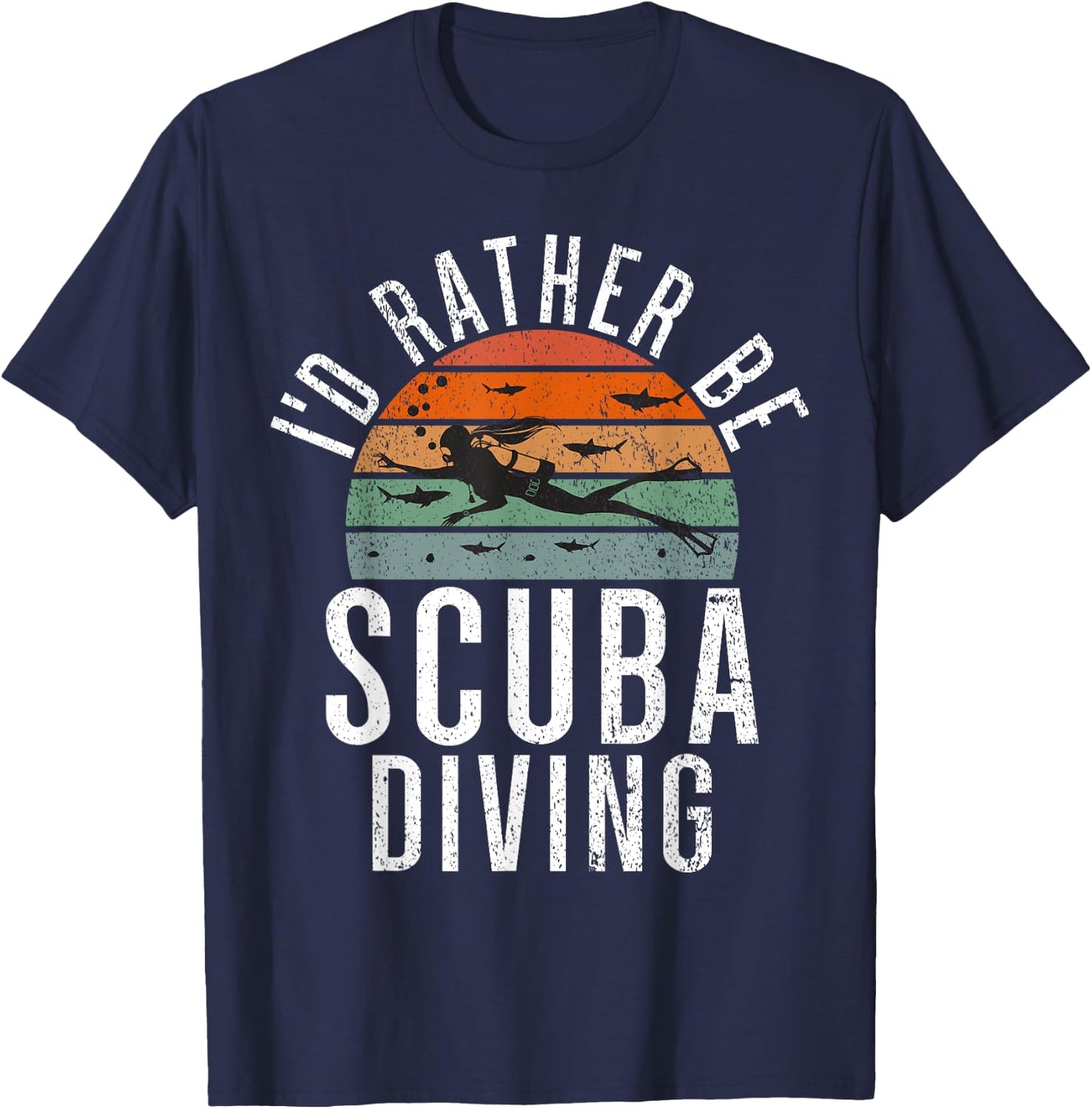 Id rather be Scuba Diving T-Shirt - T-Shirt | Navy