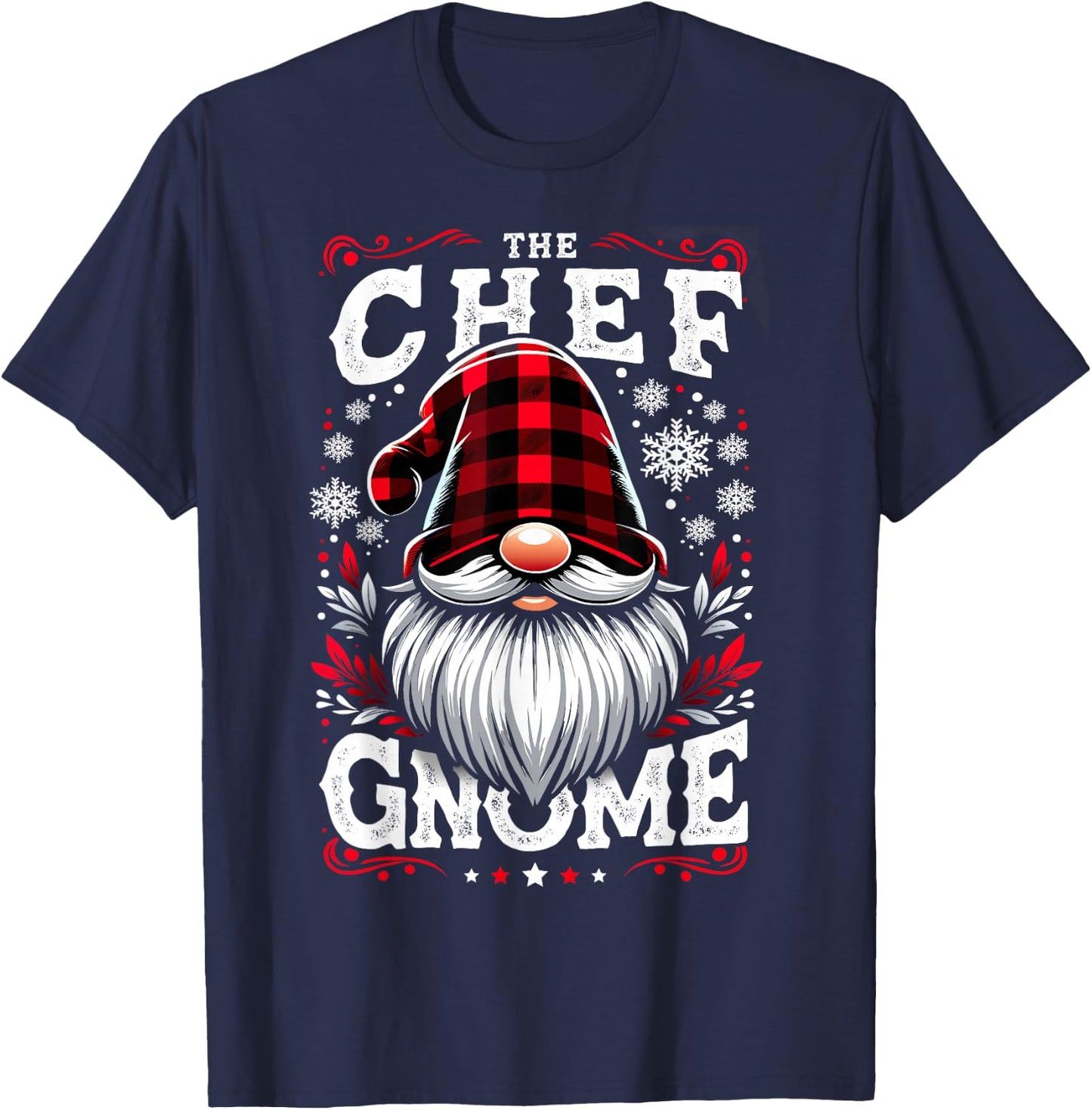The Chef Gnome Matching Family Christmas Pajama T-Shirt - T-Shirt | Navy