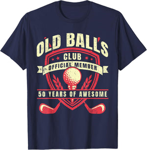 Golfer 50 Year Old Balls Golf Club I Golfing 50th Birthday T-Shirt - T-Shirt | Navy