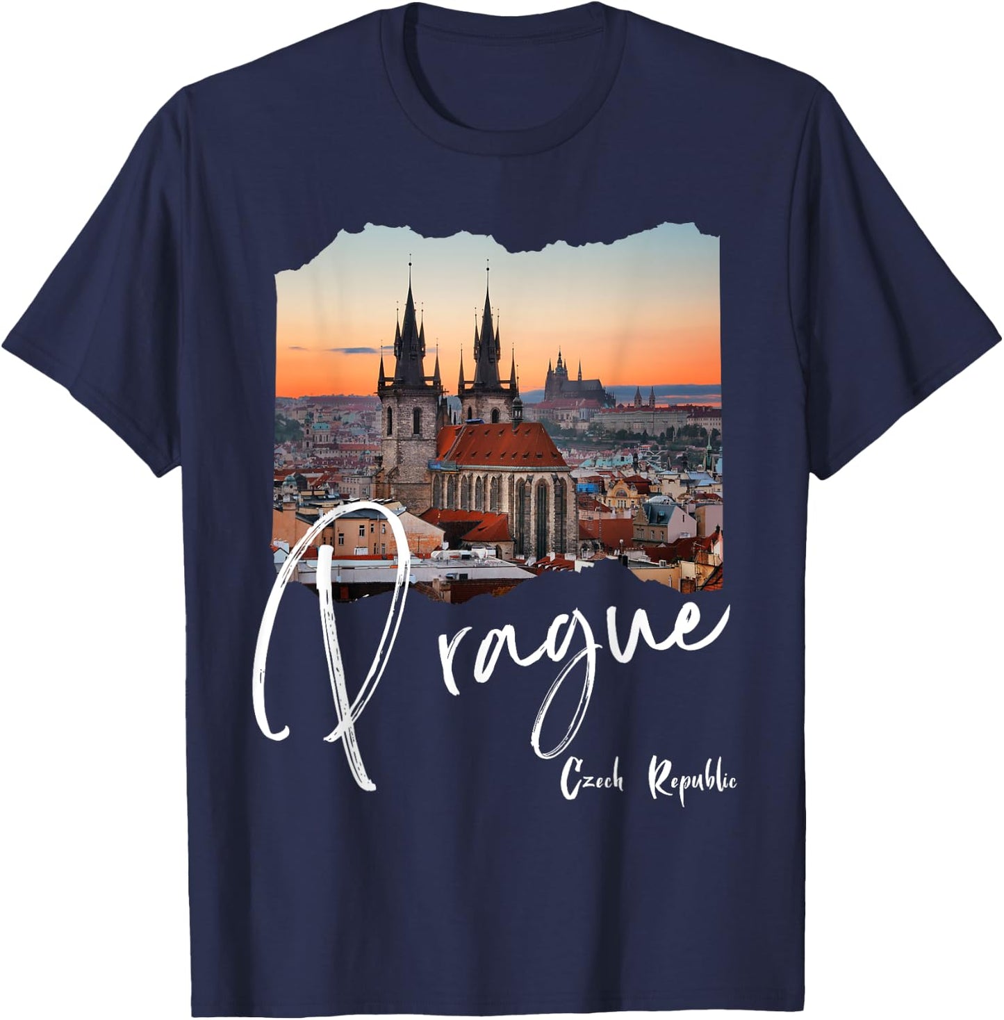 Prague Czech Republic Souvenir T-Shirt - T-Shirt | Navy