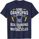Some Grandpas Take Naps Real Grandpas Ride-Motorcycle T-Shirt - T-Shirt | Navy