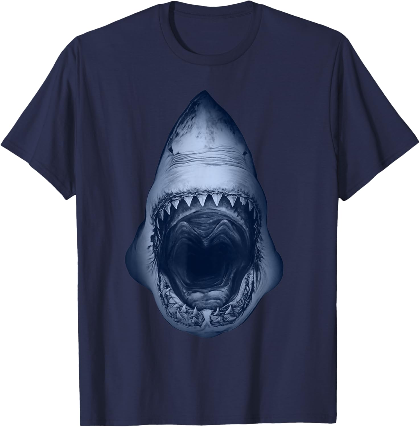 Shark Lovers Scary Shark Mouth Open Halloween Costume T-Shirt - T-Shirt | Navy