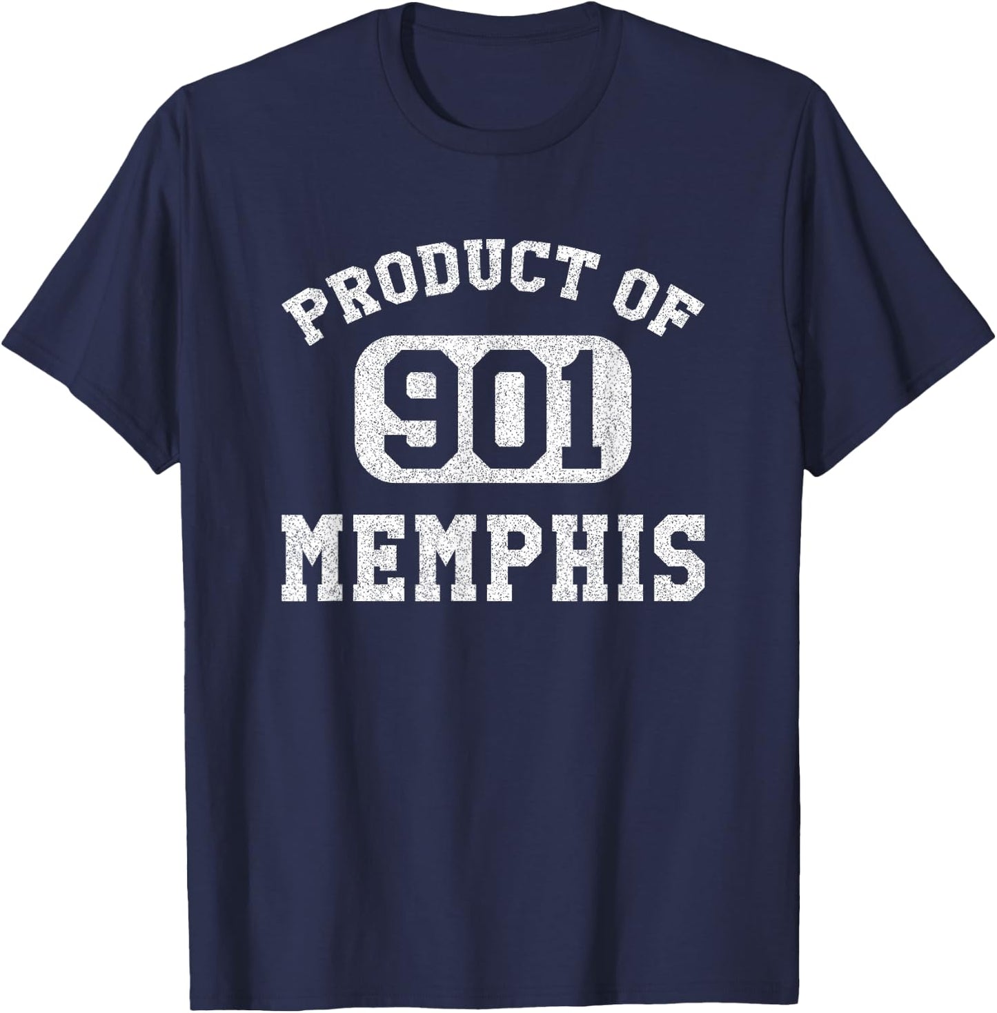 Memphis Tennessee Vintage Retro Area Code T-Shirt - T-Shirt | Navy