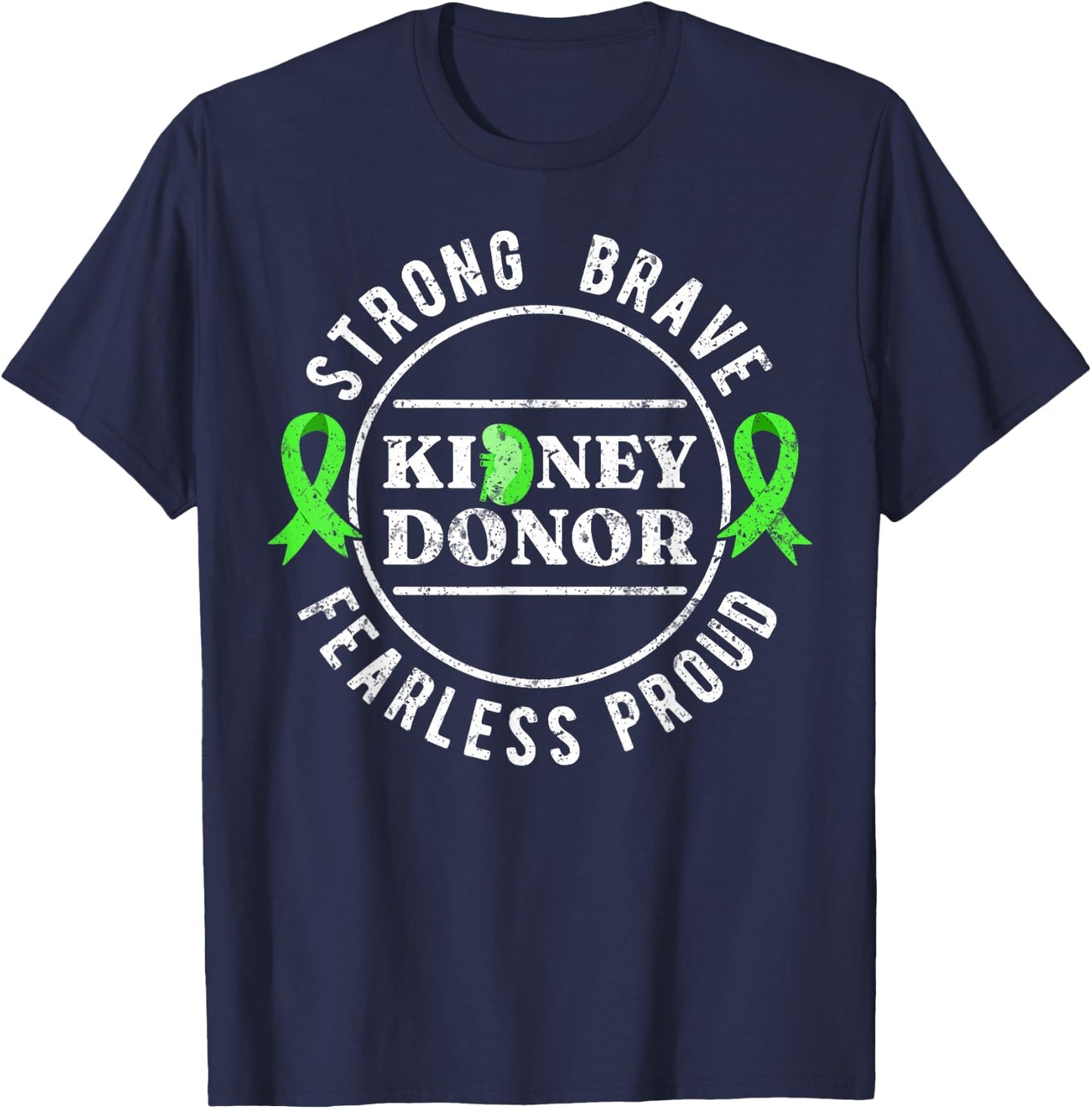 Kidney Donor Organ Donation Women's Classic Fit Black Cotton T-Shirt - T-Shirt | Navy