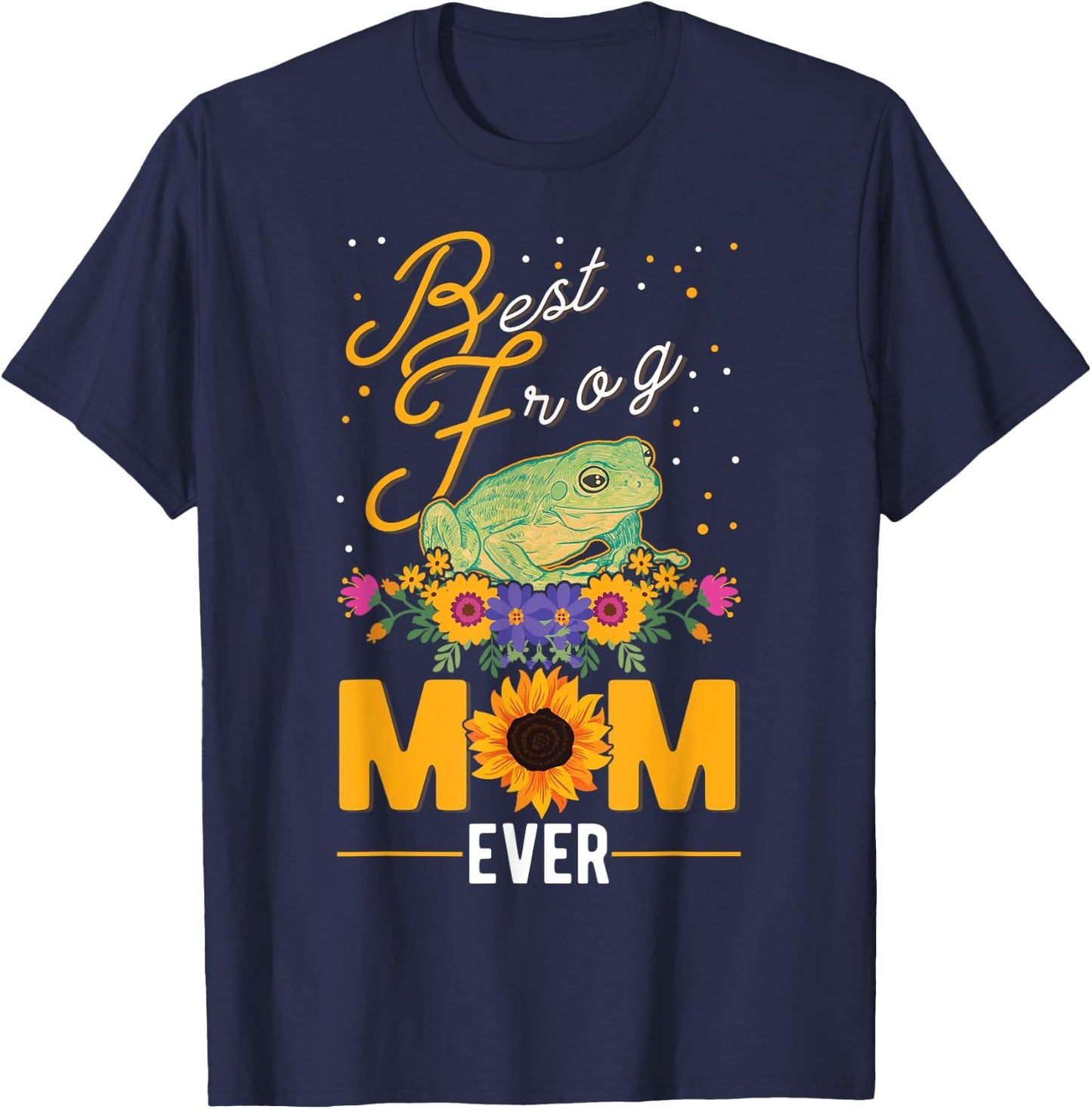 Best Frog Mom Ever Frog Mom Tree Frog T-Shirt - T-Shirt | Navy