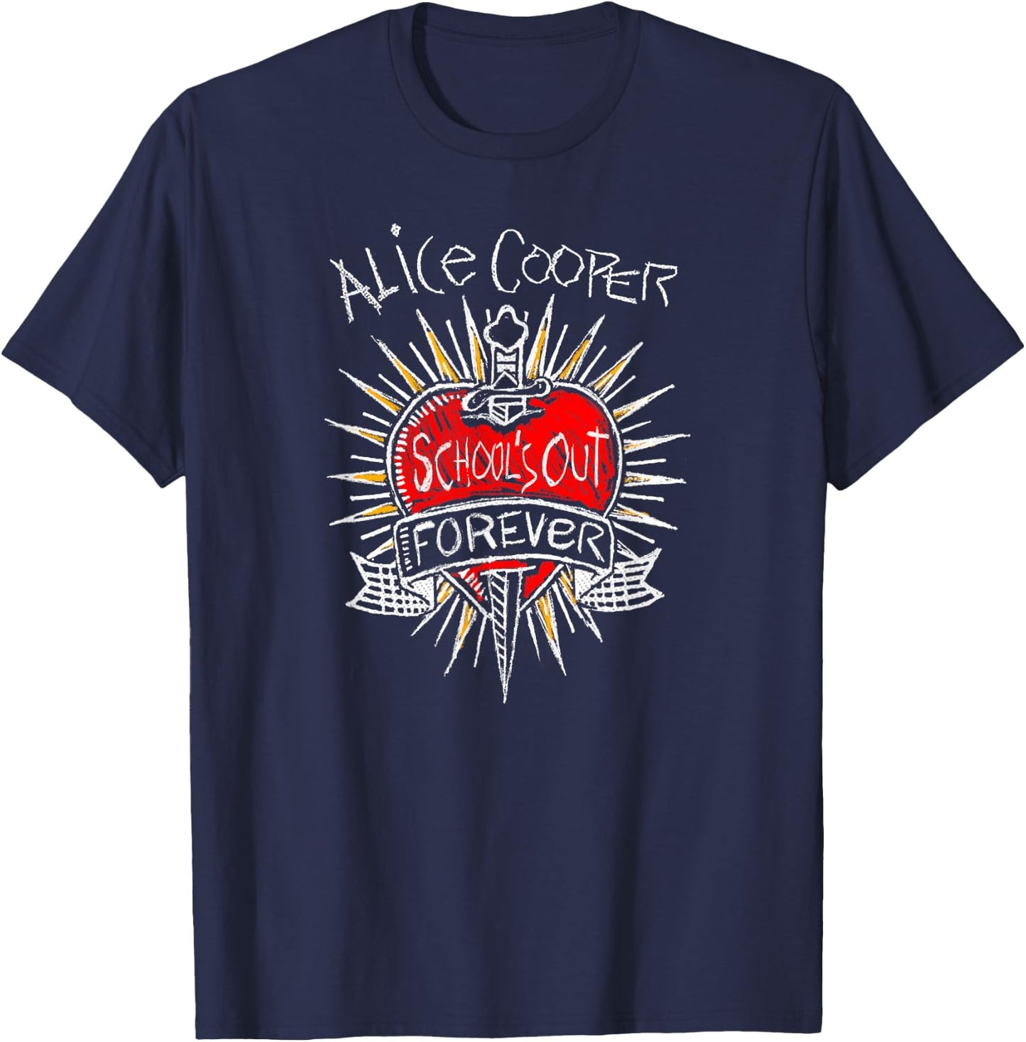 Alice Cooper - Vintage School's Out Forever T-Shirt - T-Shirt | Navy