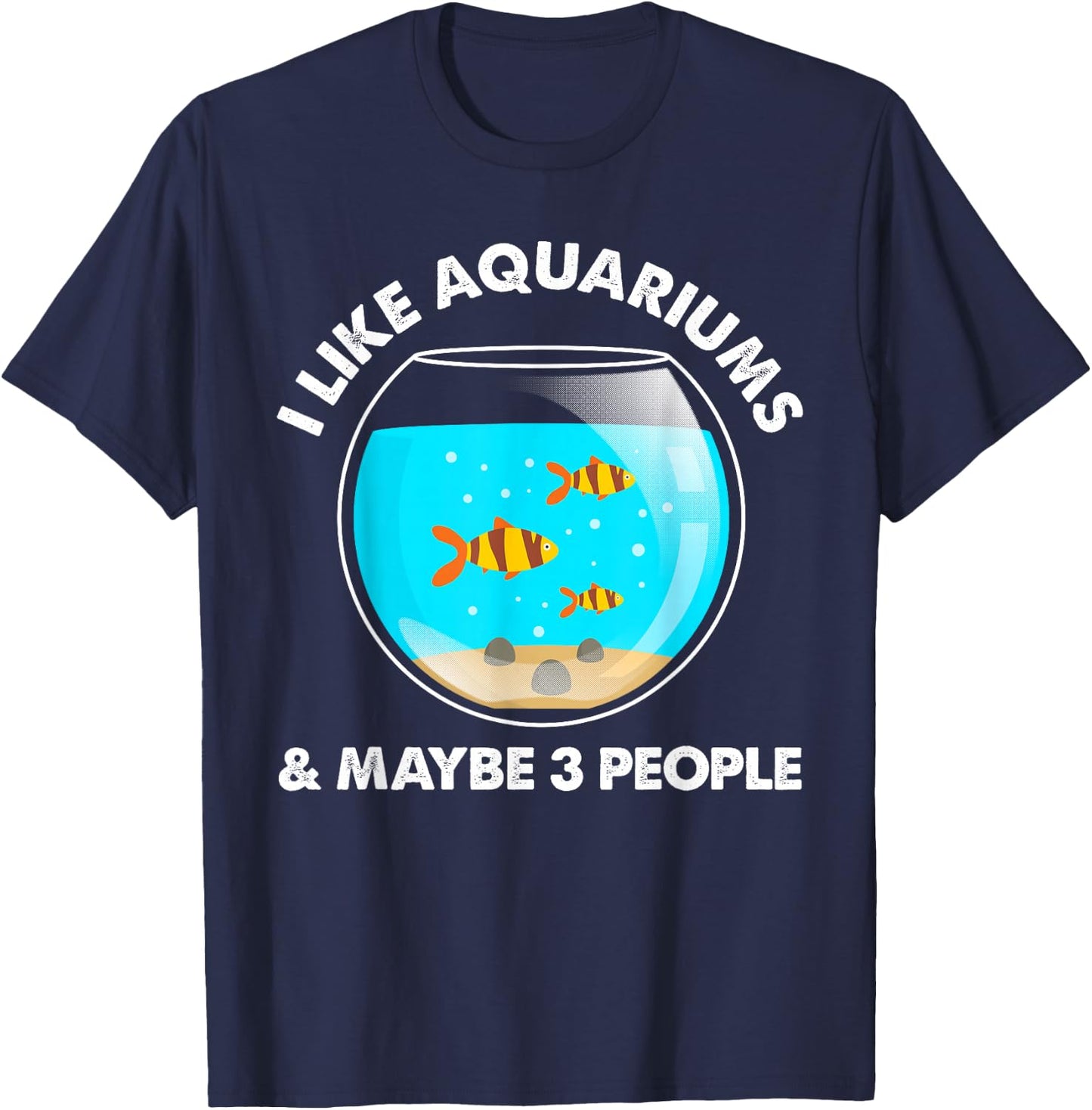 Cool Aquarium Women Fish Tank Aquarist Fish Lovers T-Shirt - T-Shirt | Navy