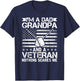 I'm a Dad Grandpa and a Veteran nothing scares me T-Shirt - T-Shirt | Navy