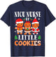 NICU Nurse of Smart Cookies Gingerbread Nurse Christmas T-Shirt - T-Shirt | Navy