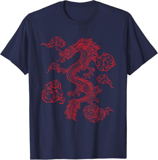 Traditional Chinese Dragon Symbol Of Power and Strength T-Shirt - T-Shirt | Navy