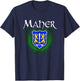 Maher Surname Irish Clan Tartan Badge Ireland T-Shirt - T-Shirt | Navy